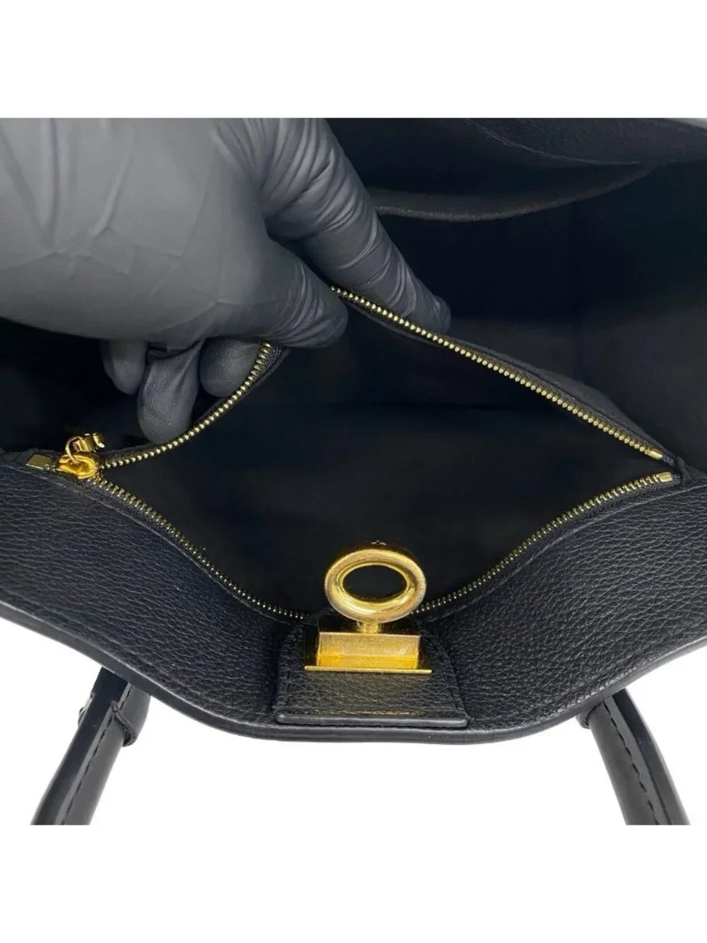 Louis Vuitton on My Side PM Monogram Leather 2-Way Shoulder Bag Black Brown